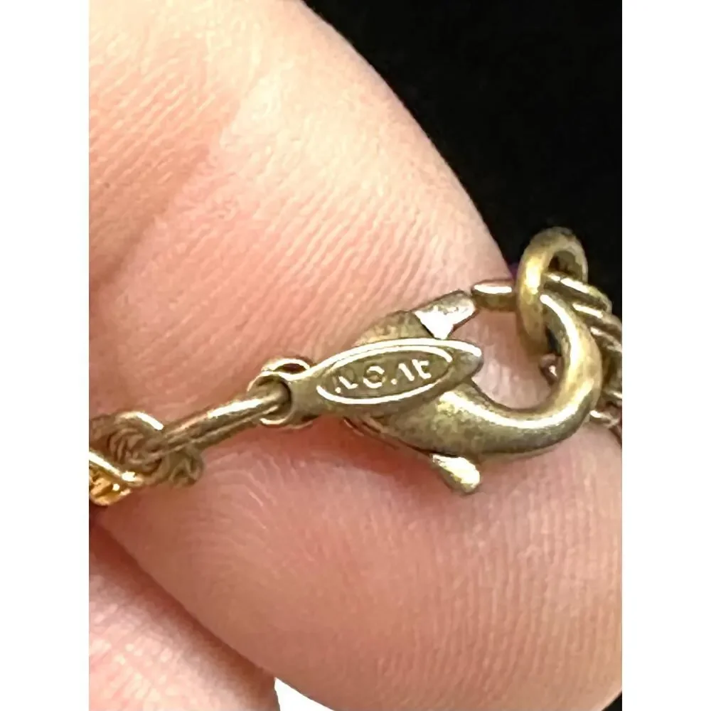 AVON Vintage Maltese Festoon Nina Ricci Necklace Rhinestone Medallion Red Gold - Picture 5 of 8